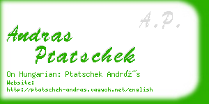 andras ptatschek business card